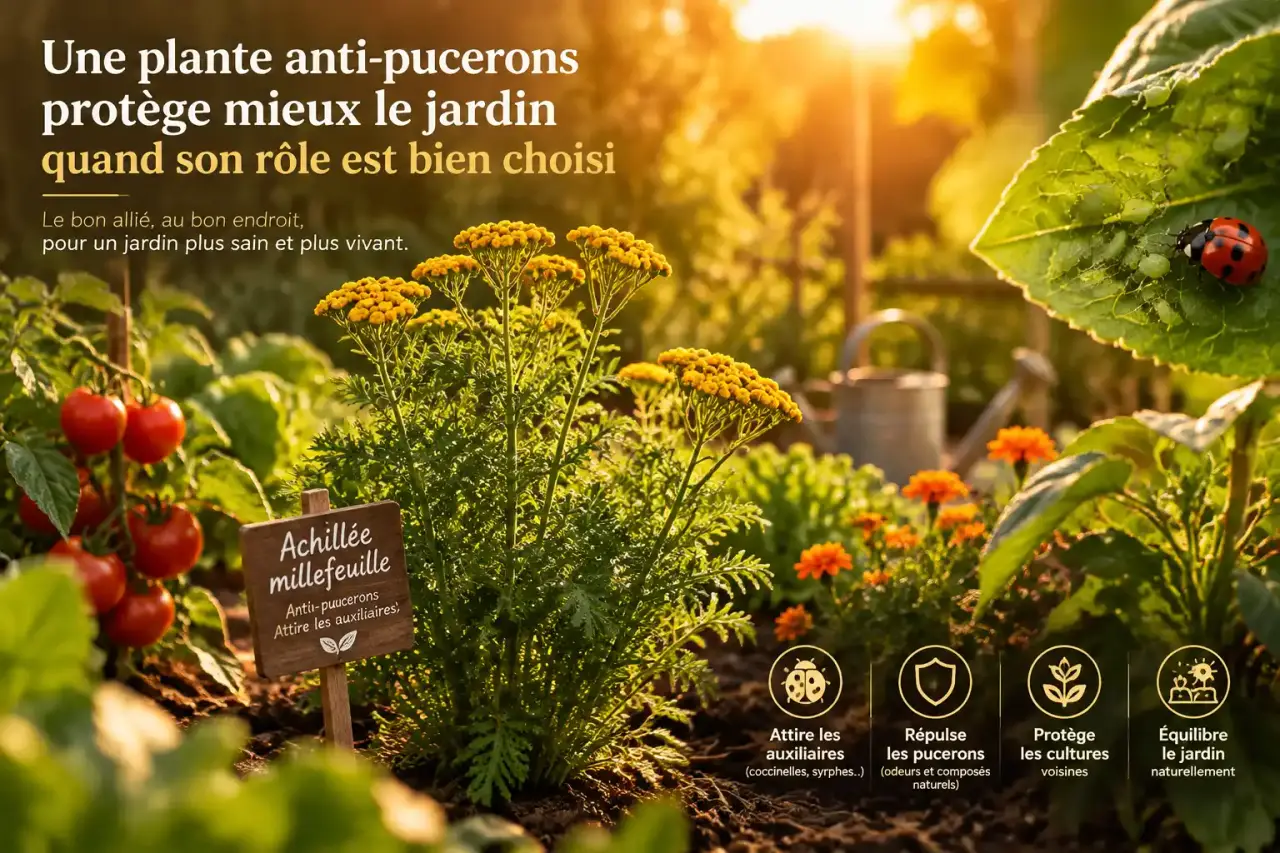 Une plante anti-pucerons protège mieux le jardin quand son rôle est bien choisi