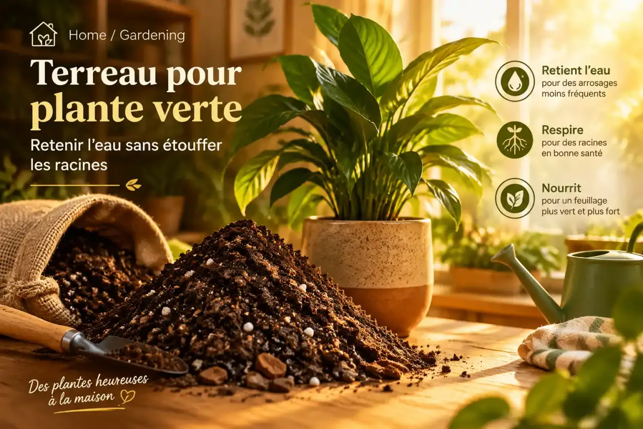 Terreau pour plante verte : retenir l’eau sans étouffer les racines