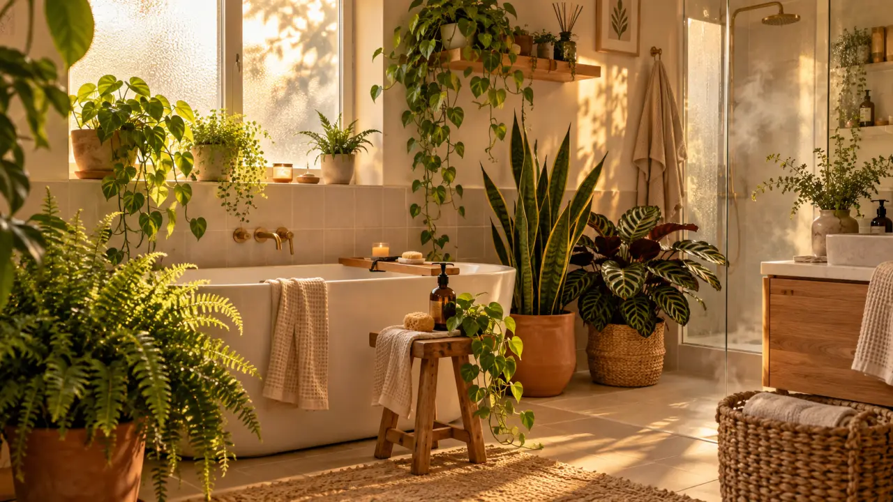 Plantes vertes pour salle de bain : choisissez d’abord selon la lumière