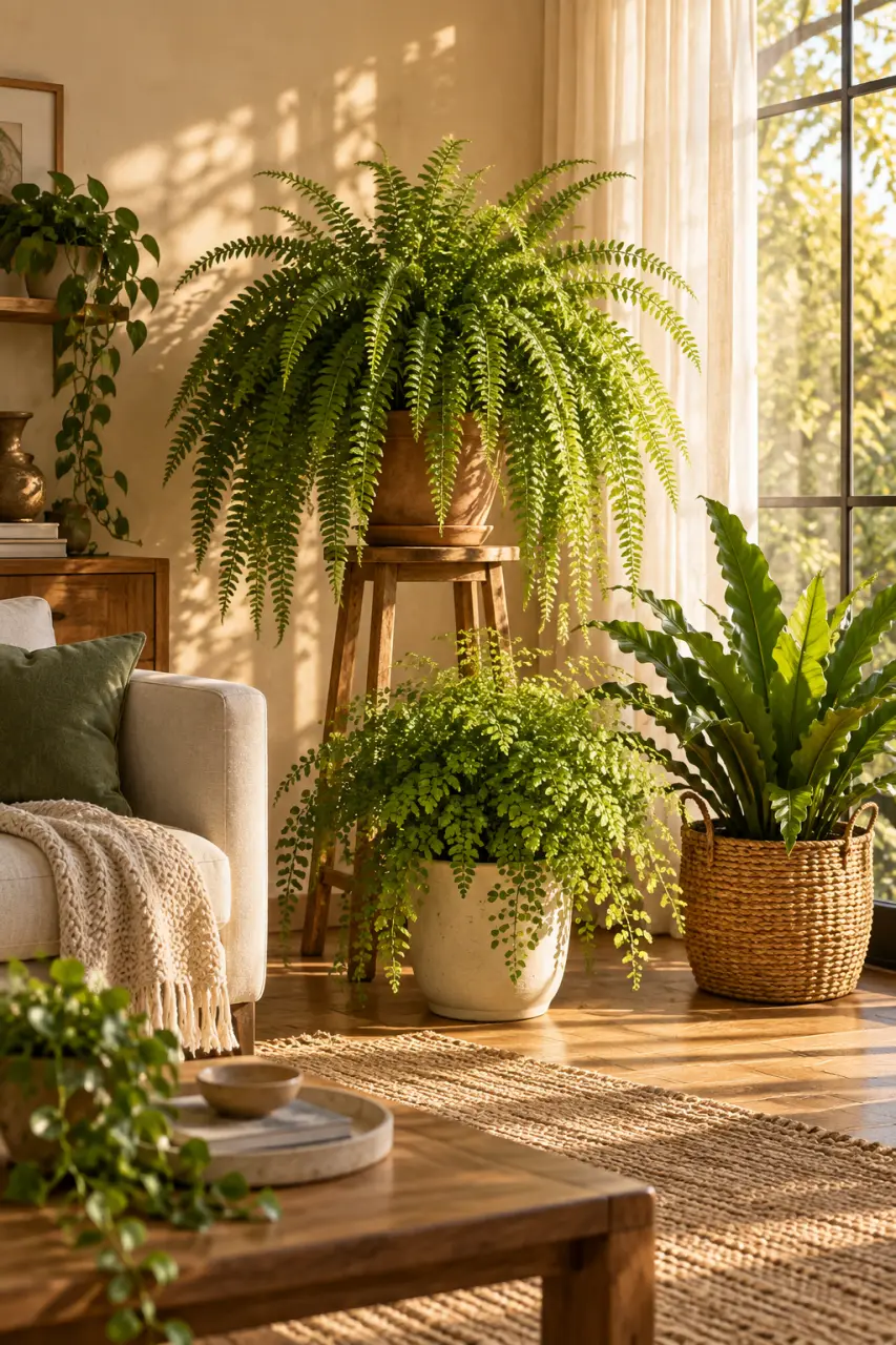 Fougères d'intérieur : comment choisir, installer et entretenir vos plantes pour un feuillage luxuriant ?