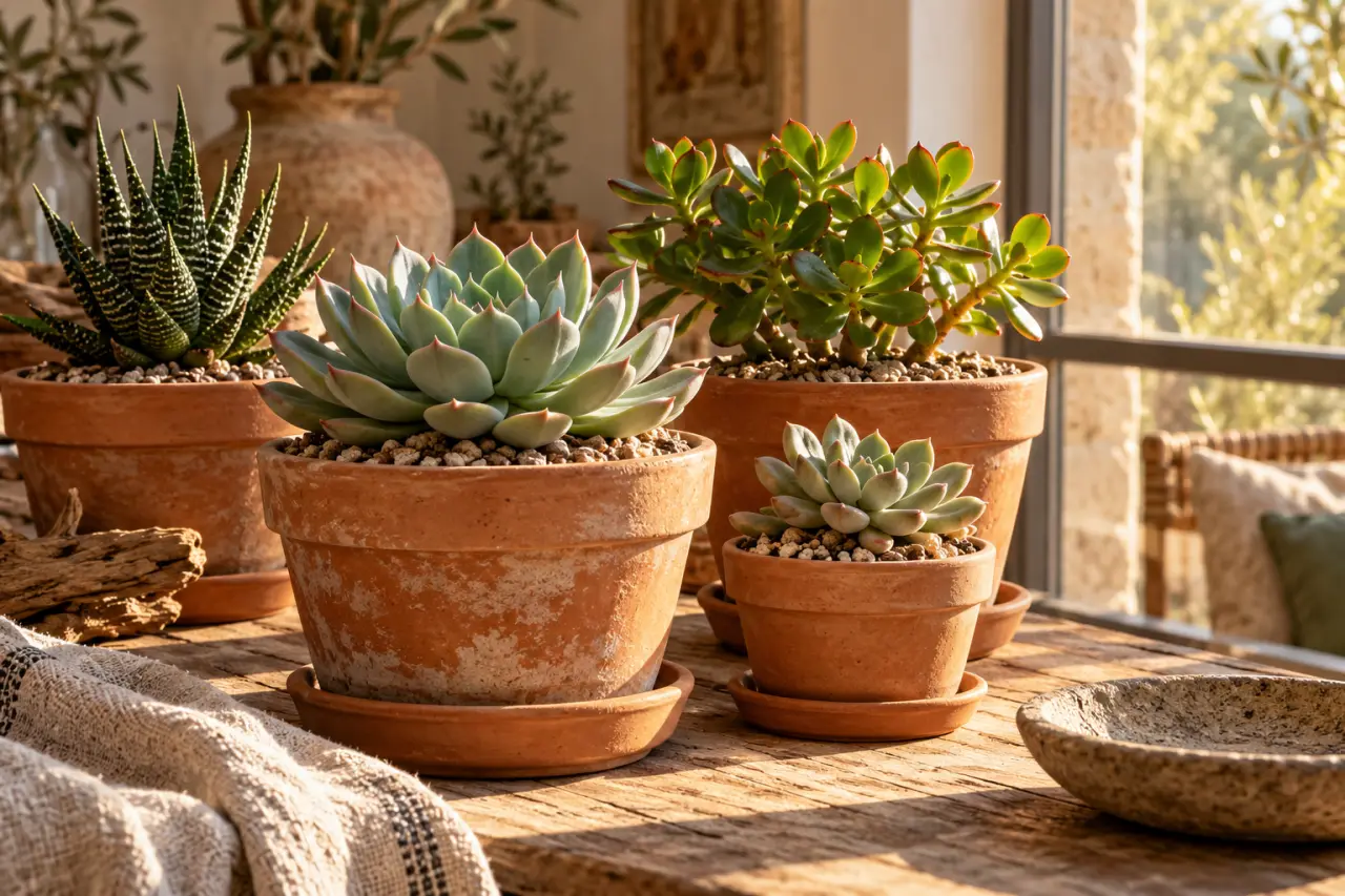 Plantes succulentes d’intérieur : des feuilles bien charnues, pas des racines noyées