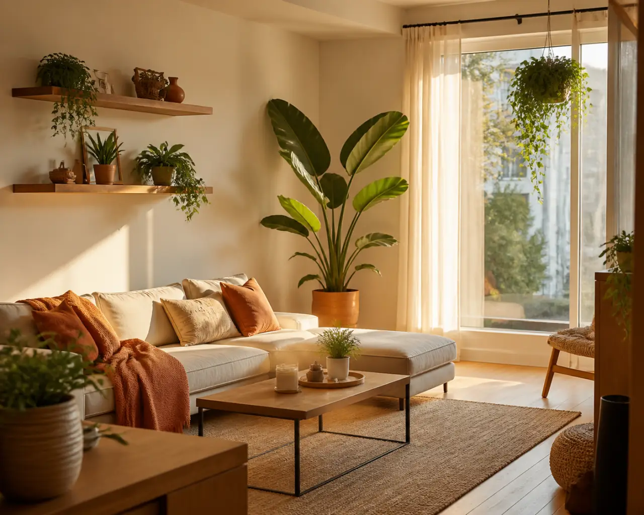Plantes vertes dans la décoration intérieure, les bons emplacements pour éviter un salon encombré
