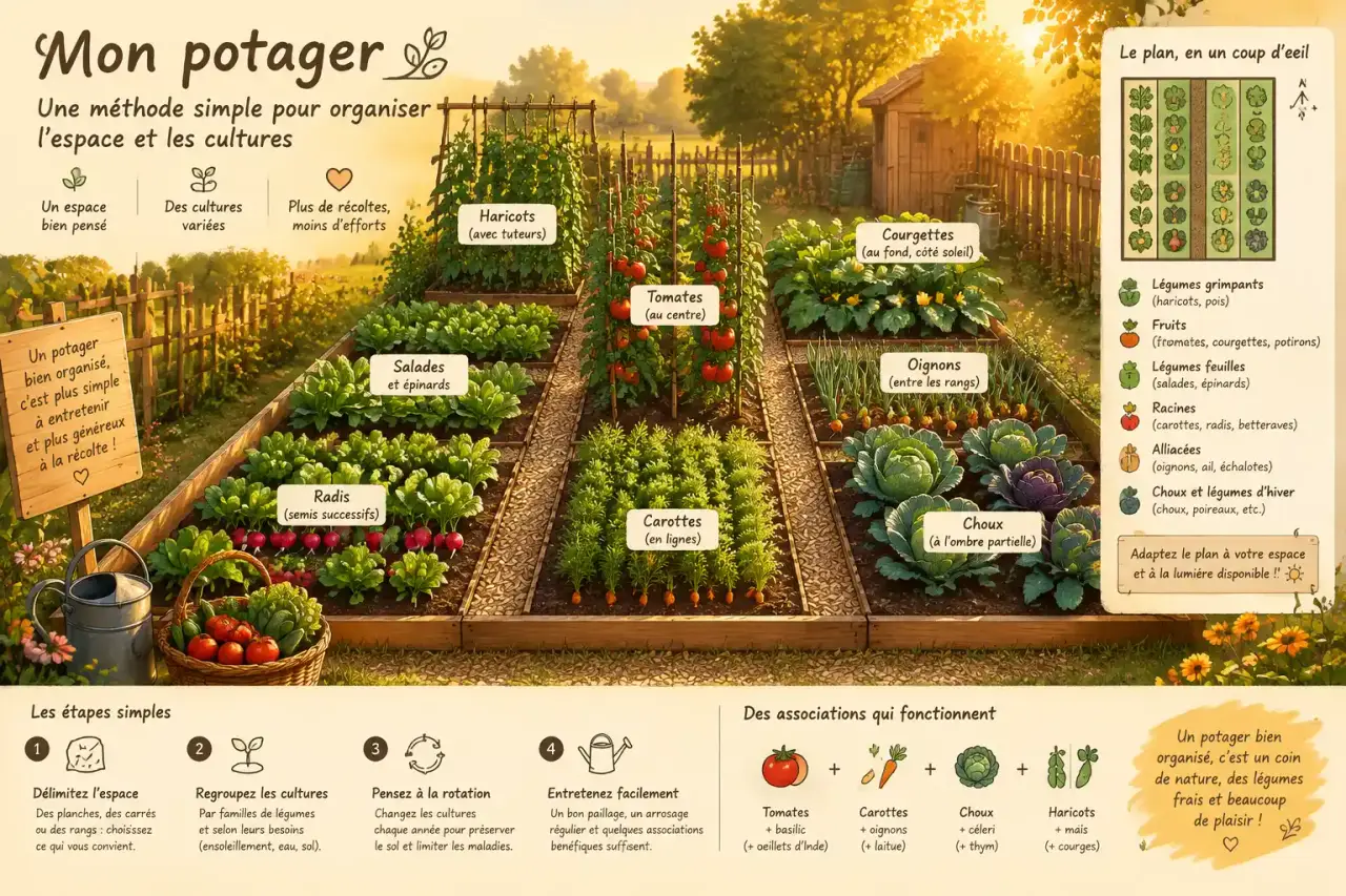 Dessiner un potager : une méthode simple pour organiser l’espace et les cultures